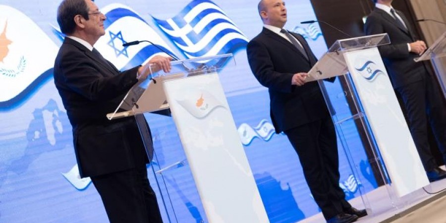 Κοινή Διακήρυξη Κύπρου-Ελλάδας-Ισραήλ: Η λύση Κυπριακού θα συμβάλει στην περιφερειακή σταθερότητα
