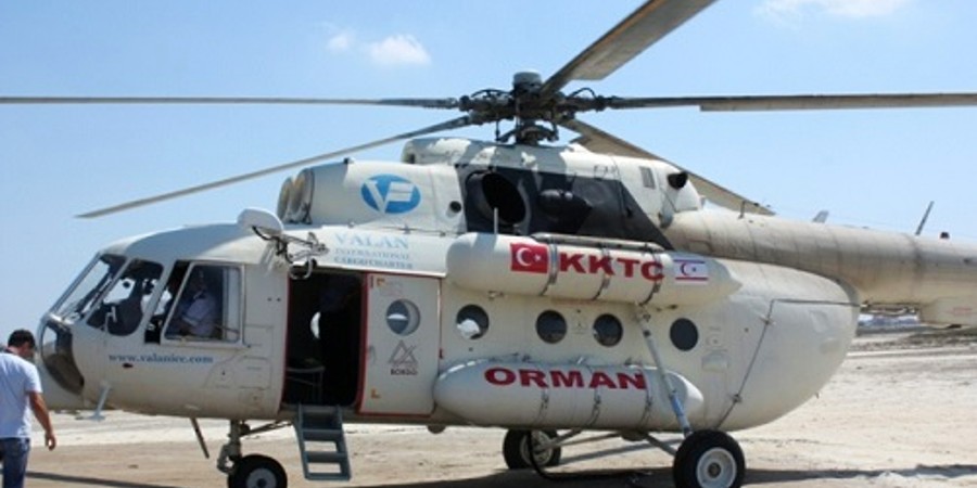 Στα κατεχόμενα το πυροσβεστικό ελικόπτερο από την Τουρκία