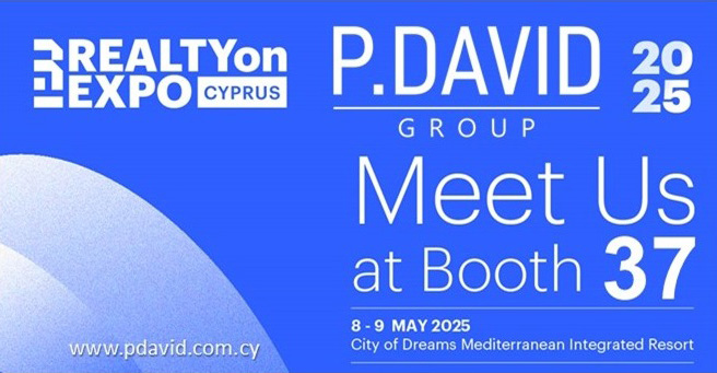 P. DAVID GROUP στη REALTYon Expo 2025 – 8 & 9 Μαΐου στο εντυπωσιακό City of Dreams Mediterranean - Integrated Resort, Casino & Entertainment στη Λεμεσό.