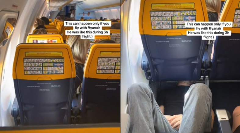 Video: Η περίεργη πατέντα ενός TikToker για να κοιμηθείς άνετα σε μια πτήση
