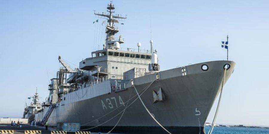Στο λιμάνι Λεμεσού ο 'Προμηθεύς' του Ελληνικού Πολεμικού Ναυτικού