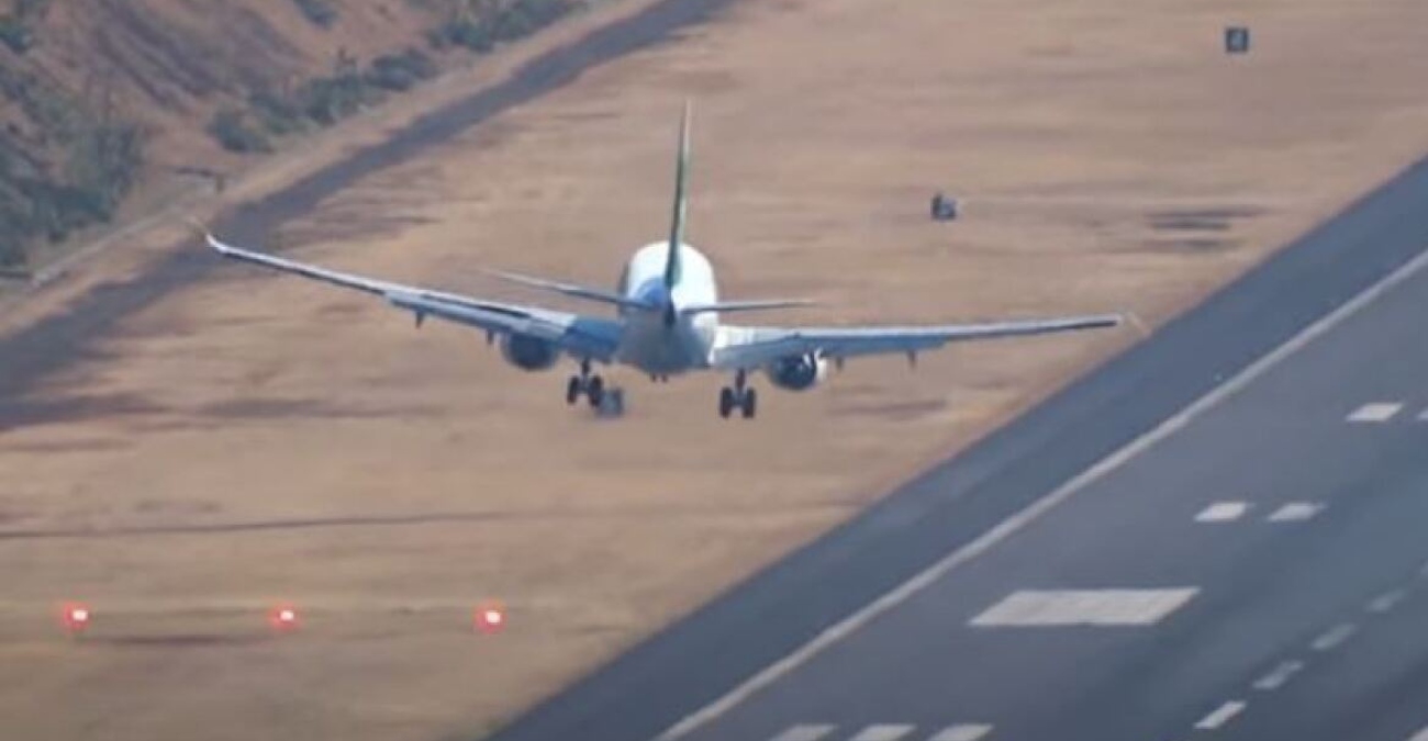 Προσγείωση αεροπλάνου για γερά νεύρα στην Πορτογαλία - Βίντεο