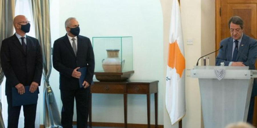 Προεδρικό Μέγαρο: Τελετή διαβεβαίωσης του Προέδρου και του Αντιπροέδρου της Ρυθμιστικής Αρχής Ενέργειας Κύπρου