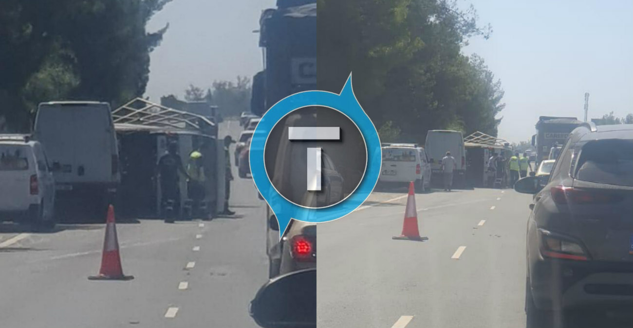 Τροχαίο στον αυτοκινητόδρομο: Αναποδογυρίστηκε φορτηγό - Δείτε φωτογραφίες από το σημείο 