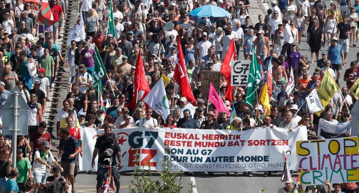 Διαδηλώσεις κατά της Συνόδου G7 κοντά στη Μπιαρίτς 