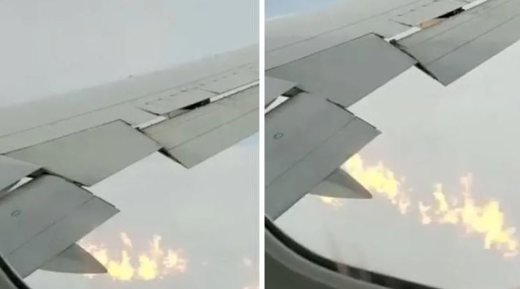 Σοκαριστικό βίντεο: Κινητήρας αεροσκάφους έπιασε φωτιά εν πτήσει από Εδιμβούργο προς Νέα Υόρκη