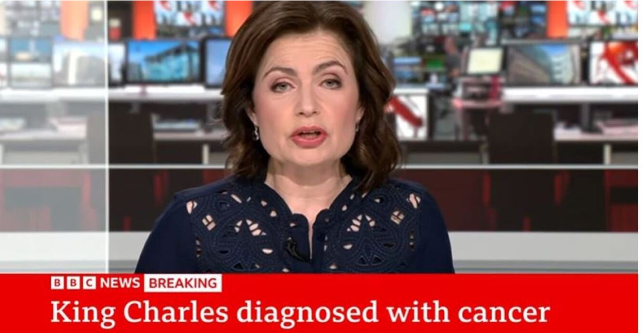 Κάρολος: Η στιγμή που το BBC ανακοινώνει πως ο βασιλιάς του Ηνωμένου Βασιλείου διαγνώστηκε με καρκίνο