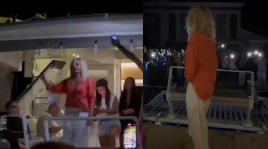 Άννα Βίσση: Έπεσε το ρεύμα στους Παξούς και έστησε συναυλία μέσα από σκάφος για τους θαυμαστές της (Βίντεο)
