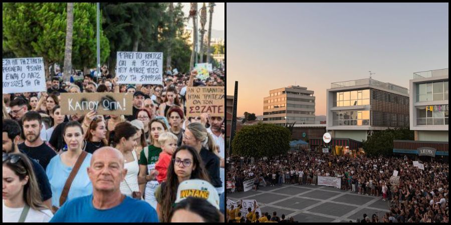 «Αν ο πλανήτης ήταν τράπεζα, θα τον σώζατε» - Μήνυμα αγανάκτησης και αγάπης για τον τόπο από διαμαρτυρόμενους στη Λεμεσό - Φωτογραφίες
