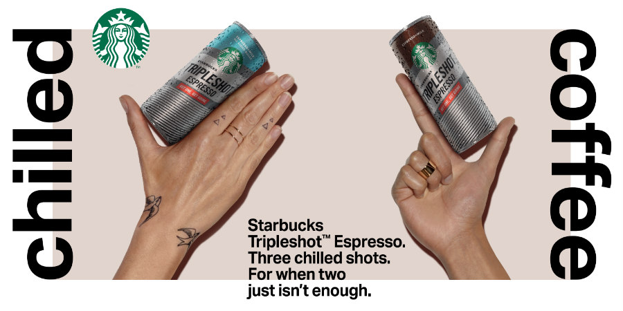 Starbucks Tripleshot® – Η «τριπλή» ενίσχυση της αγαπημένης σειράς έτοιμων παγωμένων καφέδων!