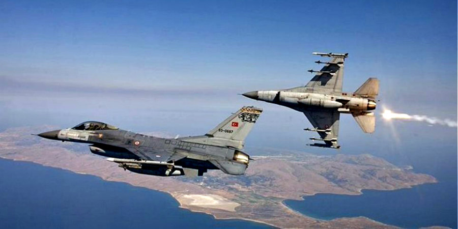 Δύο εικονικές αερομαχίες ελληνικών και τουρκικών F-16 πάνω από το Αιγαίο