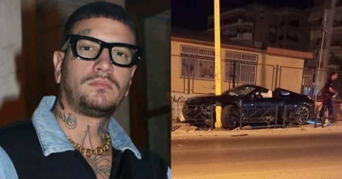 Τροχαίο ατύχημα για τον Snik: Καρφώθηκε σε νησίδα το αυτοκινητο του! Βίντεο από το περιστατικό