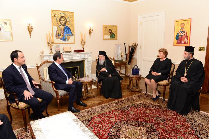 Συνάντηση του Προέδρου Αναστασιάδη με τον Αρχιεπίσκοπο Αμερικής Δημήτριο 