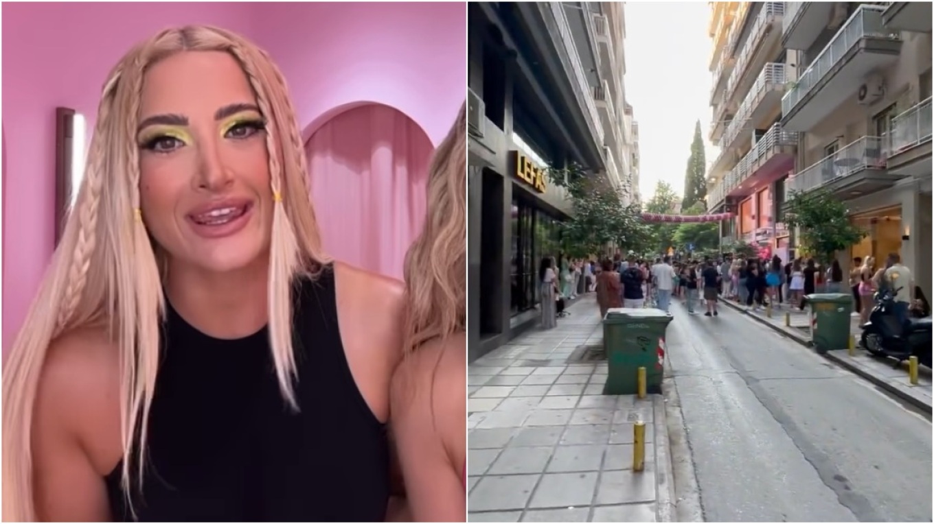 Ιωάννα Τούνη: Έκανε πάρτι για την εταιρεία της κι έκλεισε τον δρόμο στη Θεσσαλονίκη - Δείτε βίντεο