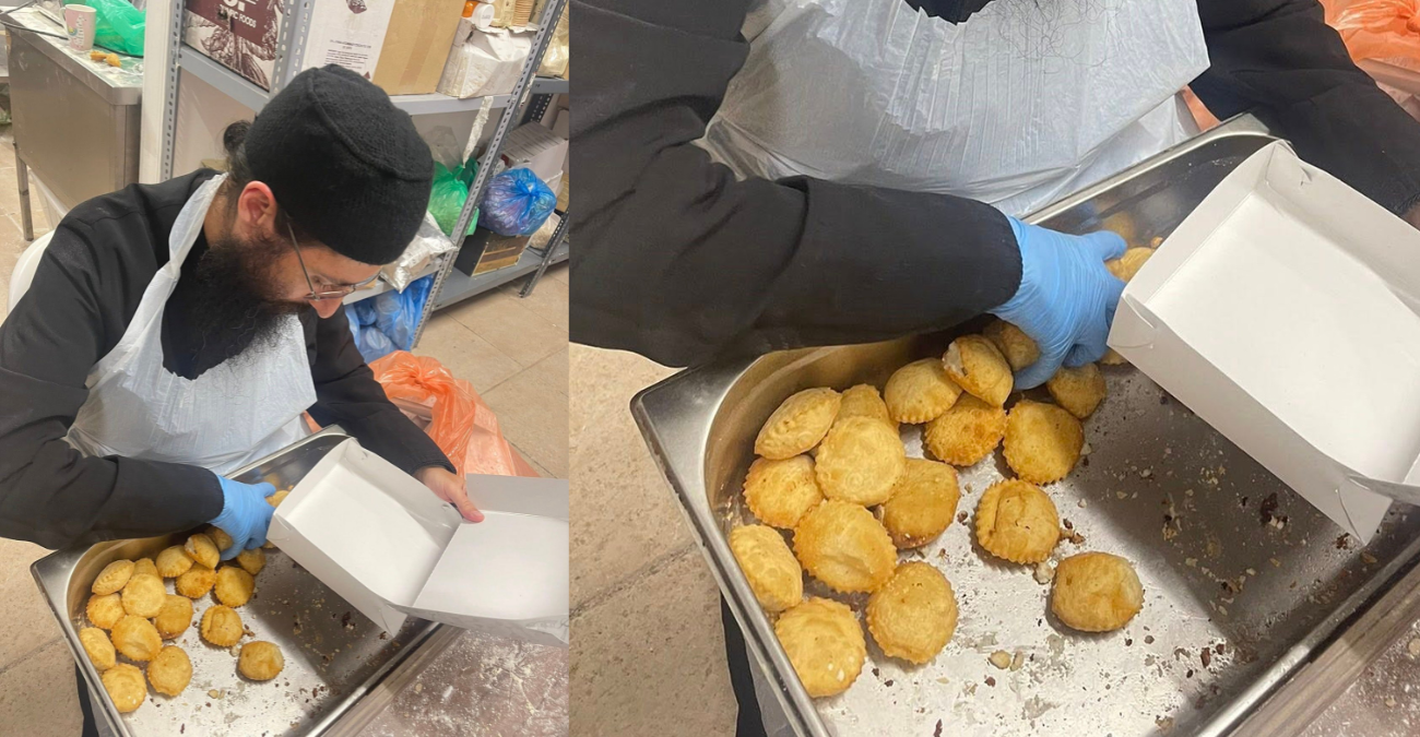 Στην κουζίνα για πουρέκια ο αρχιμανδρίτης Νεκτάριος - Δείτε φωτογραφίες