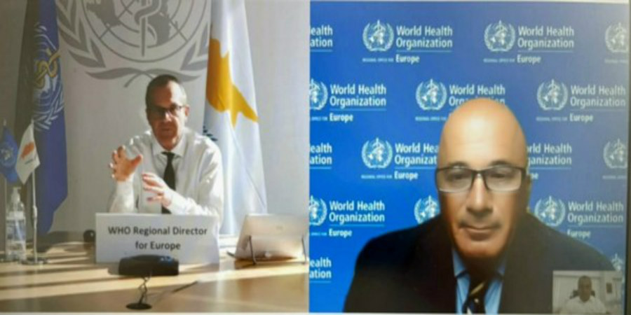 H δημιουργία Εθνικού Γραφείου του ΠΟΥ στην Κύπρο στο επίκεντρο τηλεδιάσκεψης του Υπ. Υγείας
