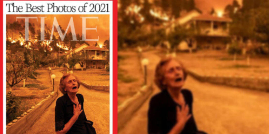 Περιοδικό Time: Στις φωτογραφίες της χρονιάς η απόγνωση της 81χρονης στη Βόρεια Εύβοια