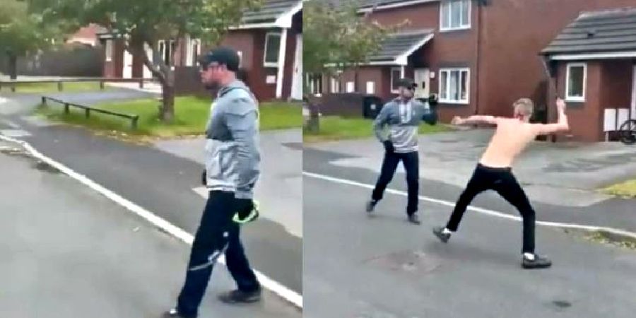 Σκληρές εικόνες στη Βρετανία: Τράβηξαν σπαθιά κατά τη διάρκεια ενός καβγά - Παρακολουθούσαν ατάραχοι τον φίλο τους να αιμορραγεί - Βίντεο