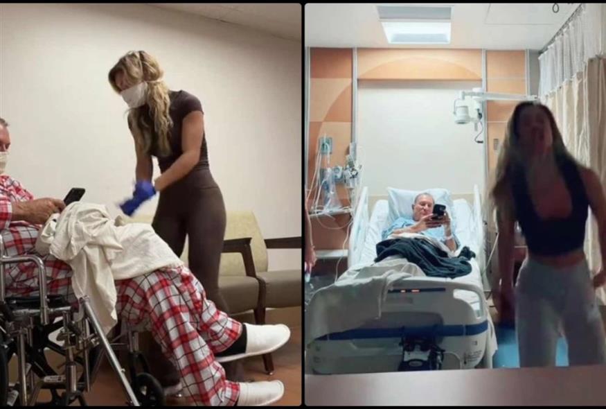 VIDEO: Σάλος με influencer: Χόρευε στο νοσοκομείο δίπλα στον άρρωστο πατέρα της