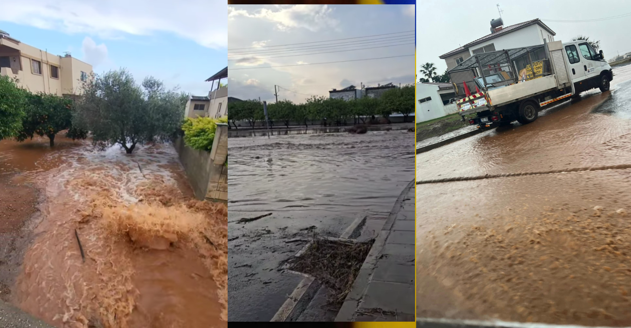 Πλημμύρισε η Κύπρος: Δρόμοι ποτάμια και ζημιές παντού - Τα βίντεο που «μιλούν» από μόνα τους