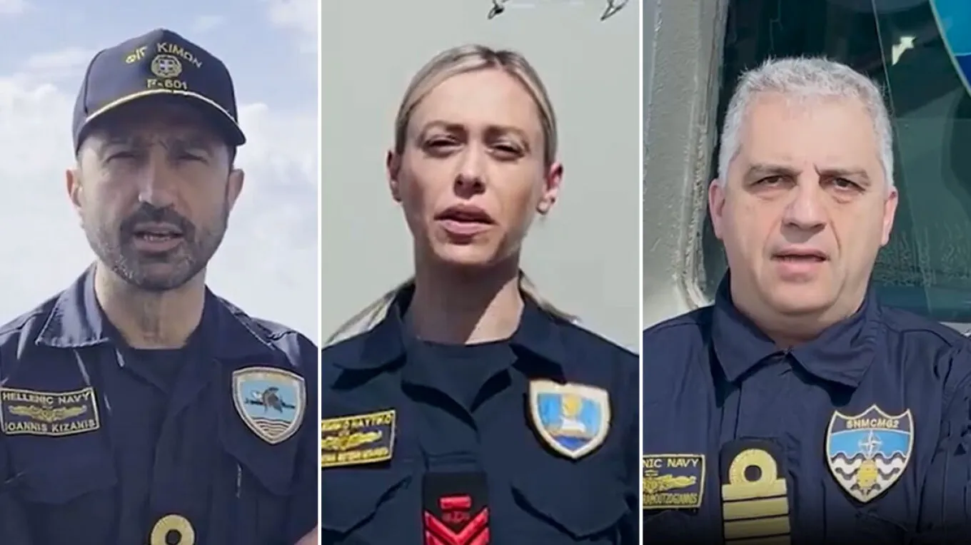 «Χρόνια πολλά Ελλάδα» εύχονται τα στελέχη του ελληνικού πολεμικού ναυτικού από τις φρεγάτες που βρίσκονται στην Κύπρο - Δείτε βίντεο