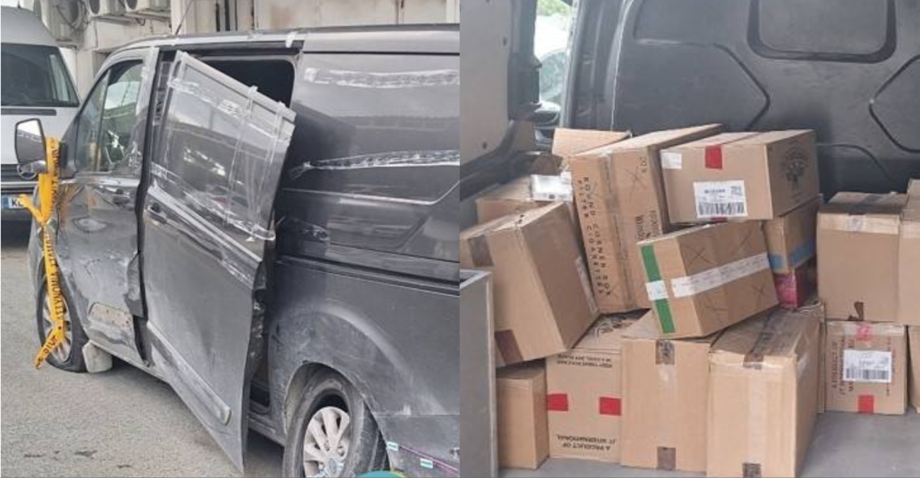 Επεισοδιακή καταδίωξη στον αυτοκινητόδρομο: Στο φως λαθραία καπνικά με δασμούς άνω των €100.000 – Δείτε φωτογραφίες