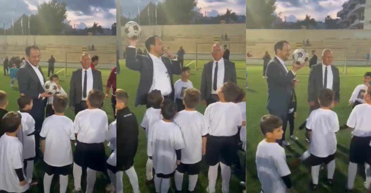 Νίκος Χριστοδουλίδης: Έκανε τον διαιτητή σε αγώνα ποδοσφαίρου στην Ορόκλινη - Η πλάκα που έκανε στα παιδιά - Δείτε βίντεο