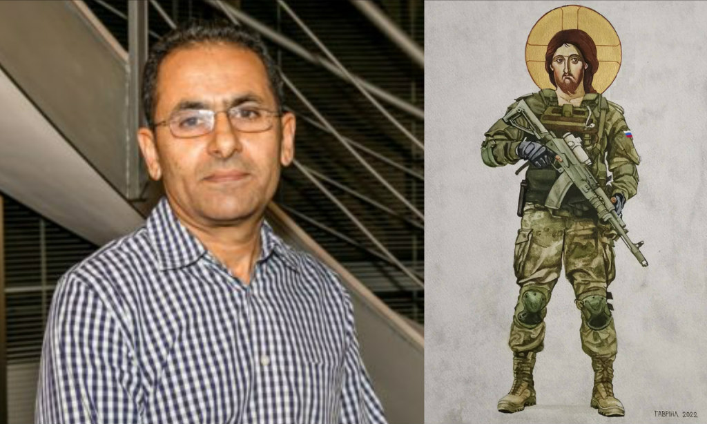 Ο Κύπριος καθηγητής προκαλεί ξανά με τα έργα του – Έντυσε τον Χριστό, Ρώσο στρατιώτη 