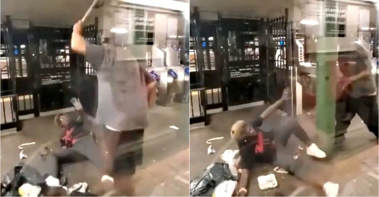 Άγρια επίθεση στο μετρό της Νέας Υόρκης - Άνδρας χτυπάει επανειλημμένα με μπαστούνι γυναίκα - Βίντεο
