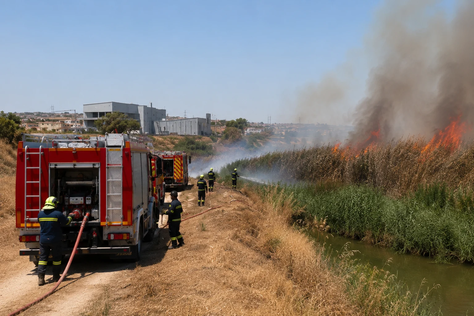 Πυρκαγιά στους Εργάτες: Κάηκαν ακινητοποιημένα οχήματα και υποστατικά - Ενισχύονται οι δυνάμεις πυρόσβεσης