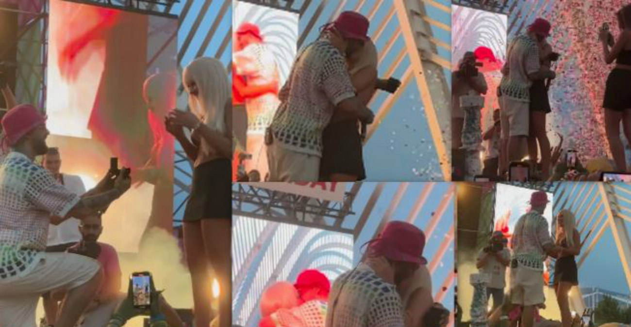 Ο FY έκανε πρόταση γάμου στην αγαπημένη του on stage - To τρυφερό φιλί και τα βεγγαλικά - Βίντεο
