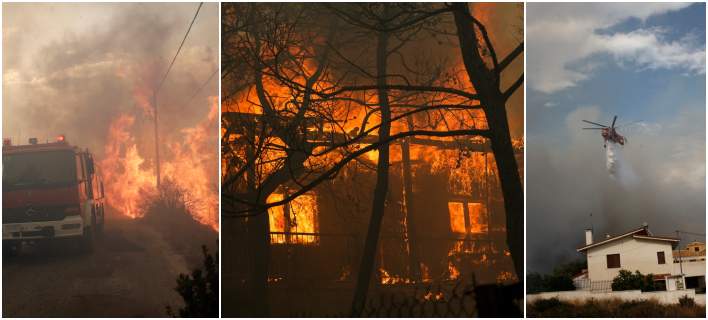 Ανεξέλεγκτες οι φωτιές σε Κινέτα-Πεντέλη - Εκκενώνονται οικισμοί και κατασκηνώσεις -ΦΩΤΟΓΡΑΦΙΕΣ&VIDEO