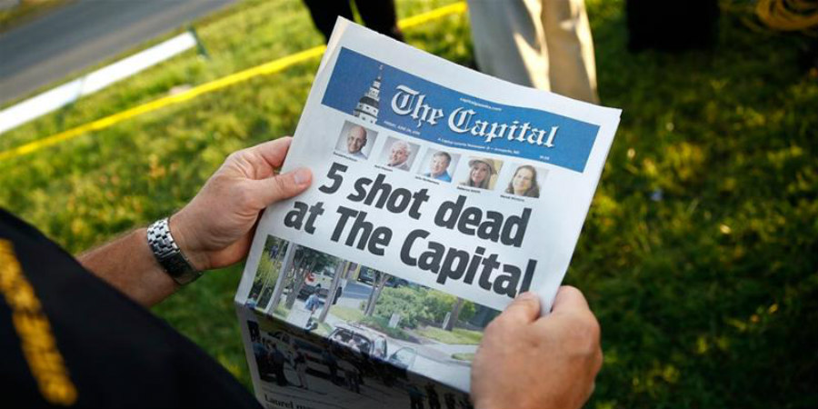 ΗΠΑ: Αιματοβαμμένο το πρωτοσέλιδο της εφημερίδας Capital