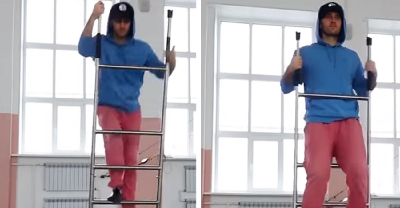 Ο πιο… δύσκολος τρόπος να ανέβεις μια σκάλα - Δείτε το βίντεο