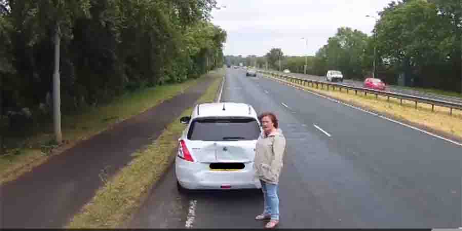 Γυναίκα οδηγός παραλίγο να προκαλέσει θανατηφόρο με φορτηγό -VIDEO