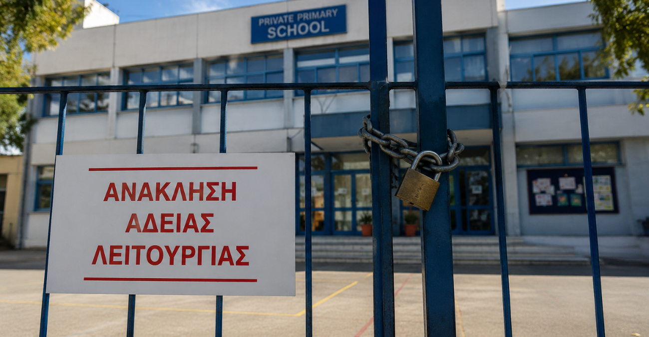 Λουκέτο σε ιδιωτικό δημοτικό σχολείο - Καλούνται οι γονείς να μετεγγράψουν τα παιδιά τους