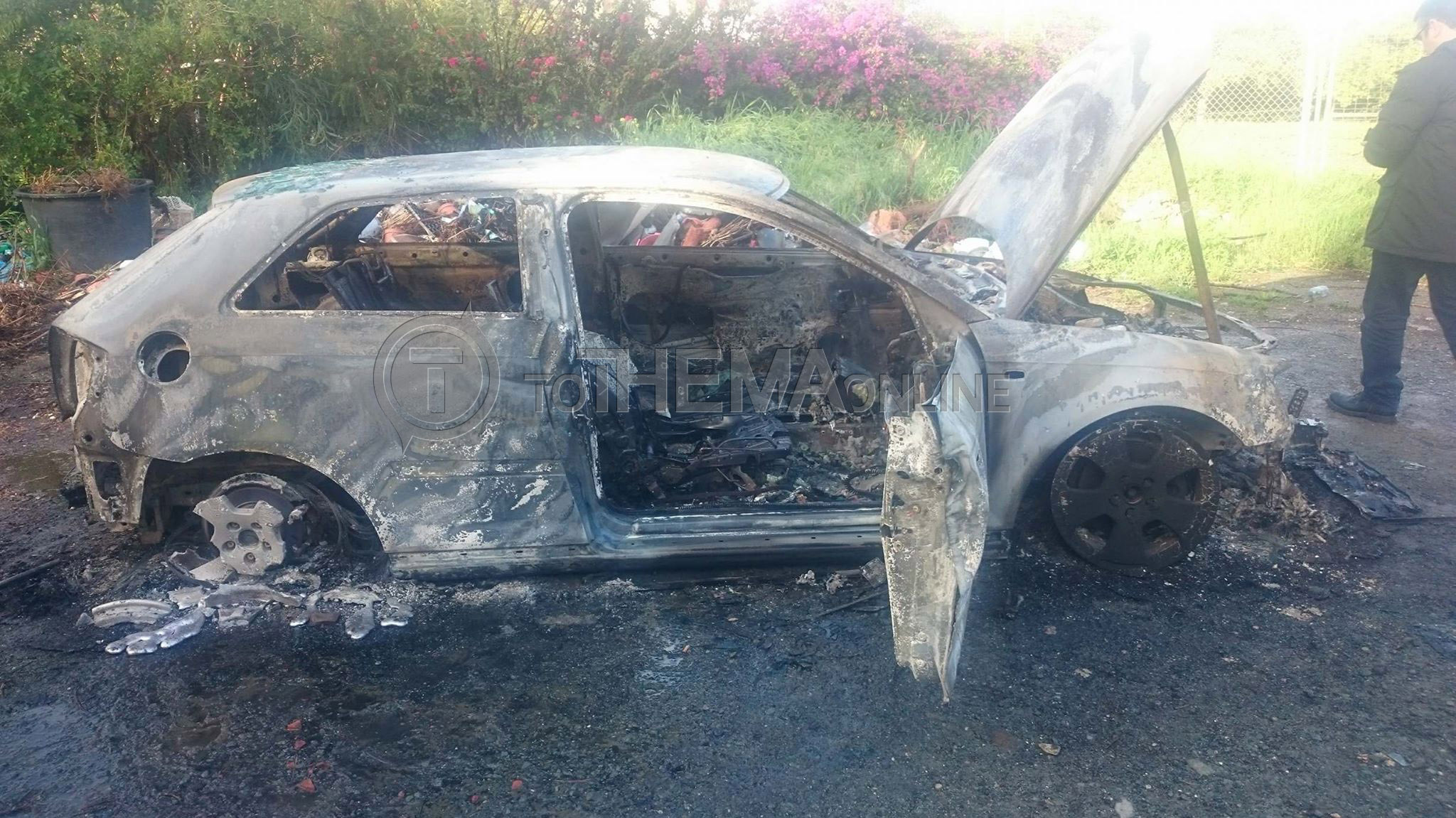 ΓΕΡΜΑΣΟΓΕΙΑ - ΕΜΠΡΗΣΜΟΣ: Καταστράφηκε ολοσχερώς το όχημα – ΦΩΤΟΓΡΑΦΙΕΣ