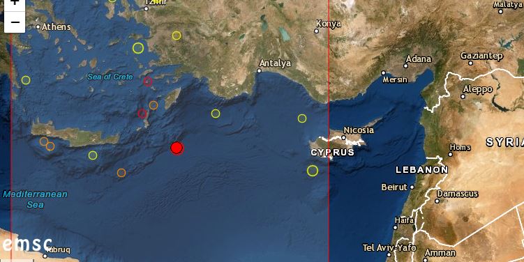 ΕΛΛΑΔΑ:  Σεισμός 4.5 ρίχτερ ταρακούνησε την Ρόδο  - Αρκετά μεγάλο το εστιακό βάθος