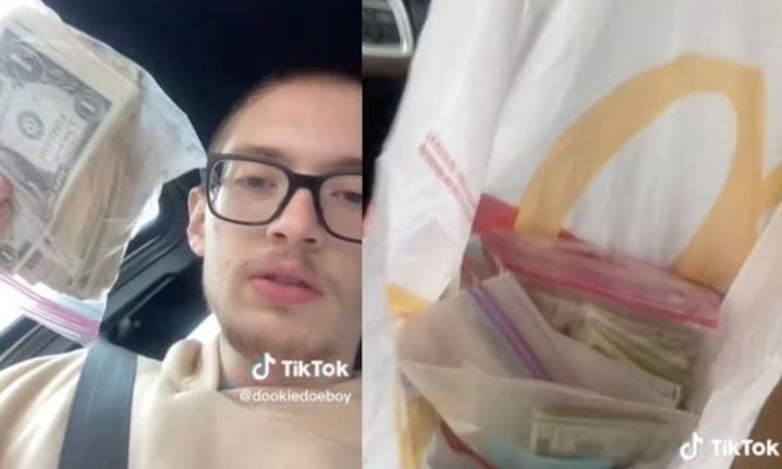 Video: Πήγε σε fast food και βρήκε 5.000 στη σακούλα του: Η κίνησή του έγινε viral