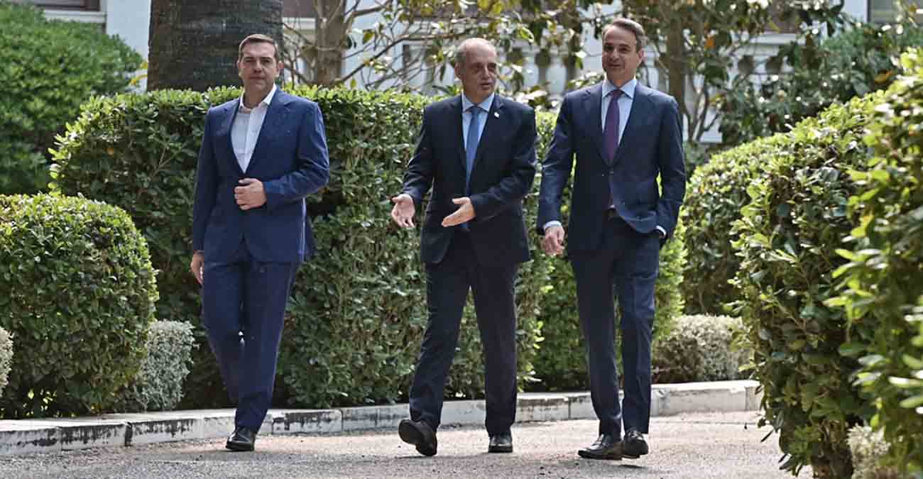 Κάλπες στις 25 Ιουνίου στην Ελλάδα, υπηρεσιακός πρωθυπουργός Σαρμάς - Μισή ώρα κράτησε η σύσκεψη των αρχηγών