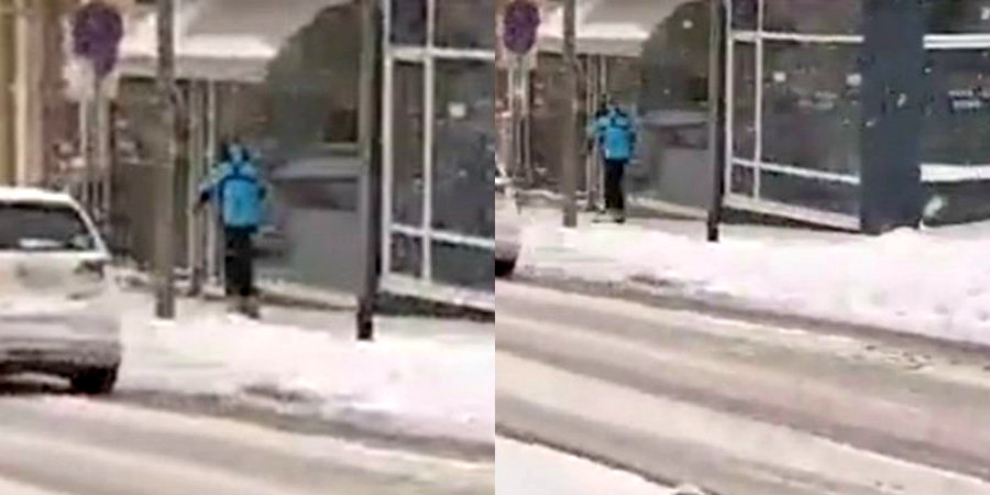 Χιόνισε στην Ελλάδα - Θεούλης βγήκε στο κέντρο της πόλης με χιονοπέδιλα για σκι -ΒΙΝΤΕΟ