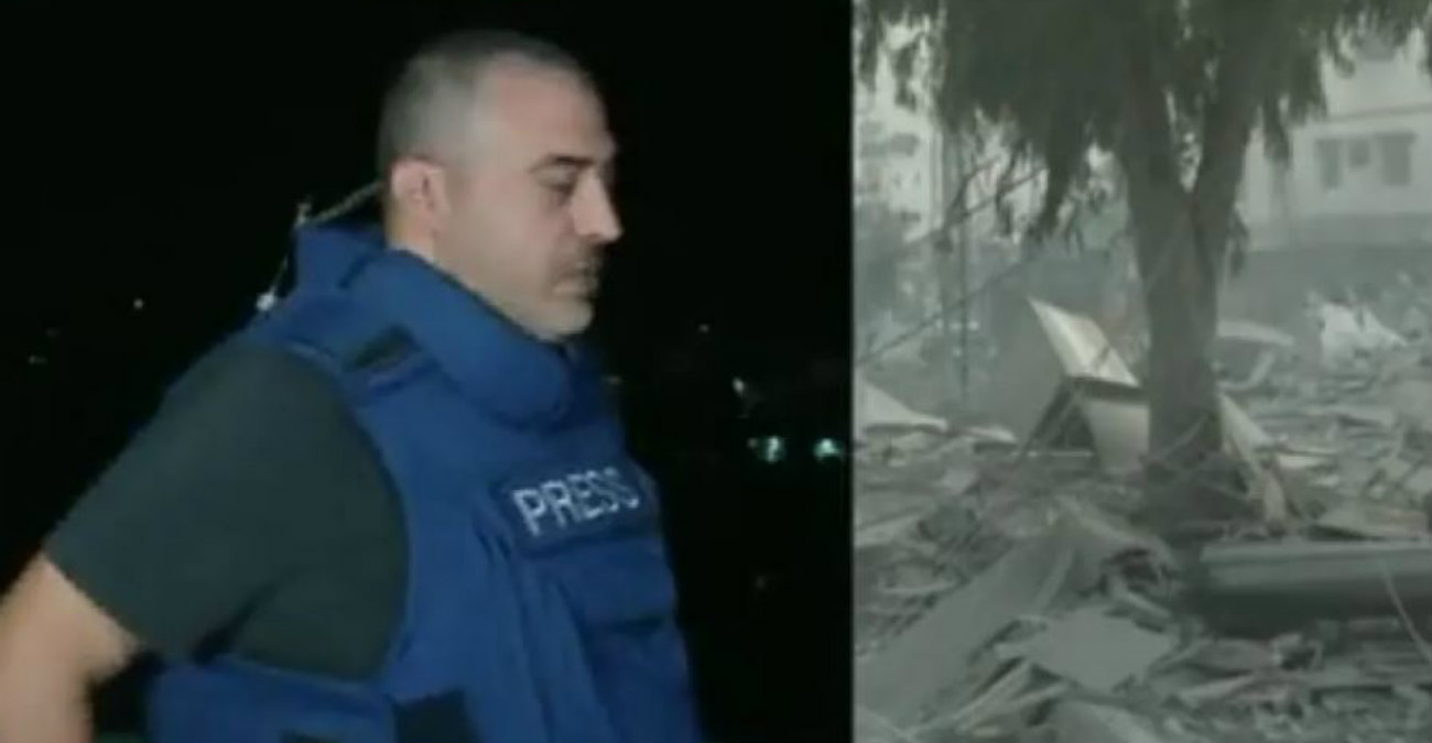 Λωρίδα της Γάζας: Η στιγμή που έκρηξη από ισραηλινό πύραυλο διακόπτει το live ρεπορτάζ του BBC - Βίντεο που συγκλονίζει