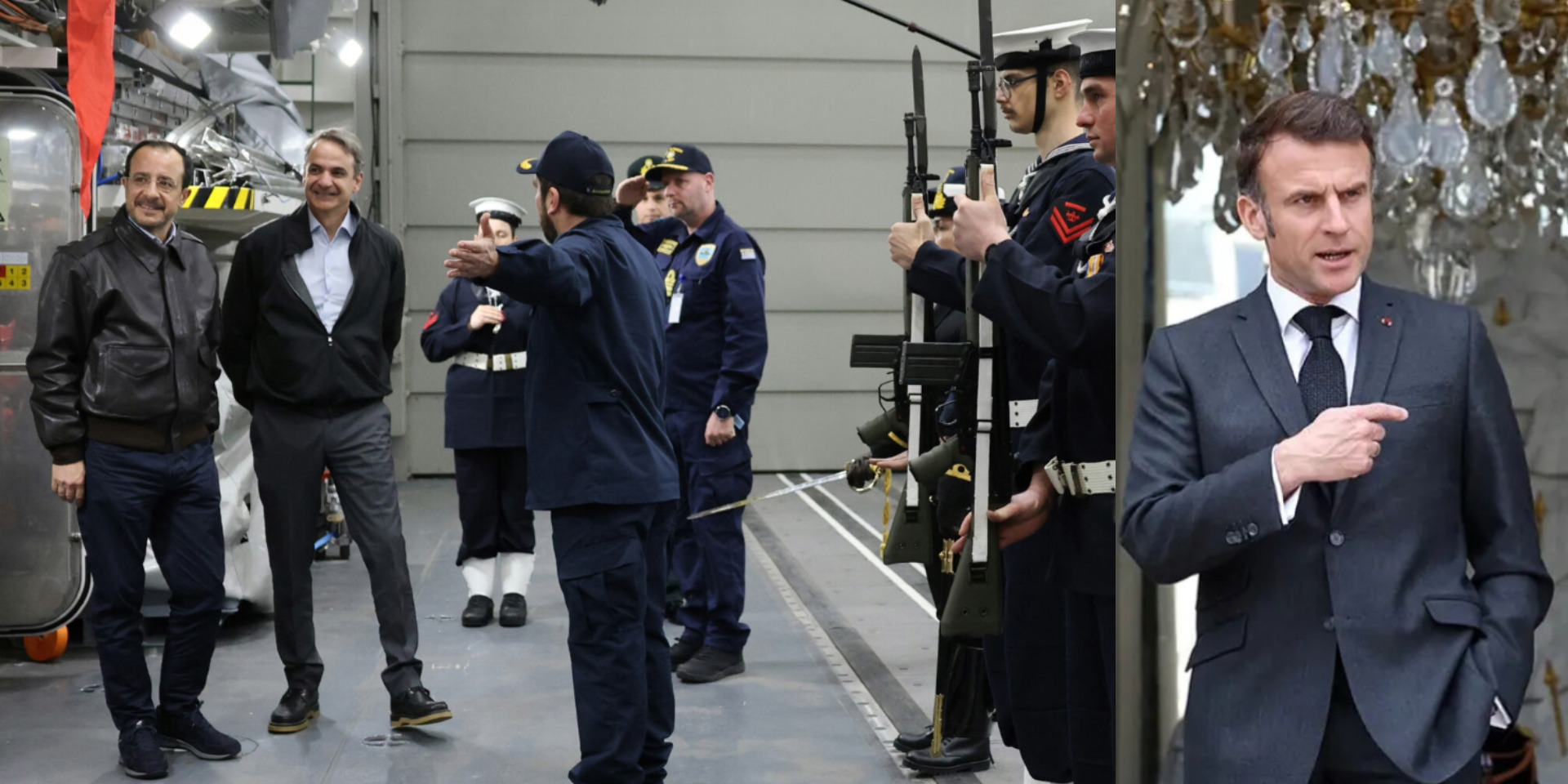 Μήνυμα σταθερότητας από Κύπρο - Οι τρεις ηγέτες και οι επισκέψεις σε «Charles de Gaulle» και «Κίμων»