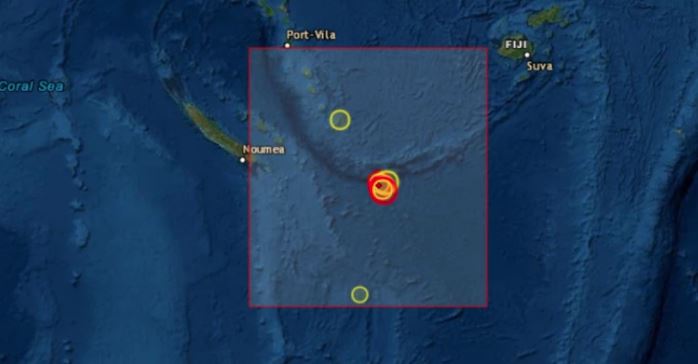 Σεισμός 7,5 βαθμών ανοικτά της Νέας Καληδονίας   