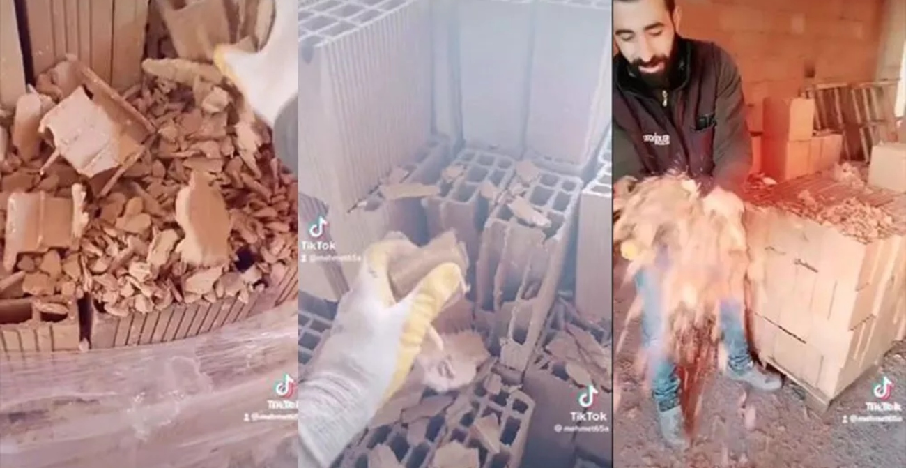 Συγκλονιστικό: Δείτε από τι ήταν φτιαγμένα τα «χάρτινα» σπίτια του Ερντογάν - Βίντεο 