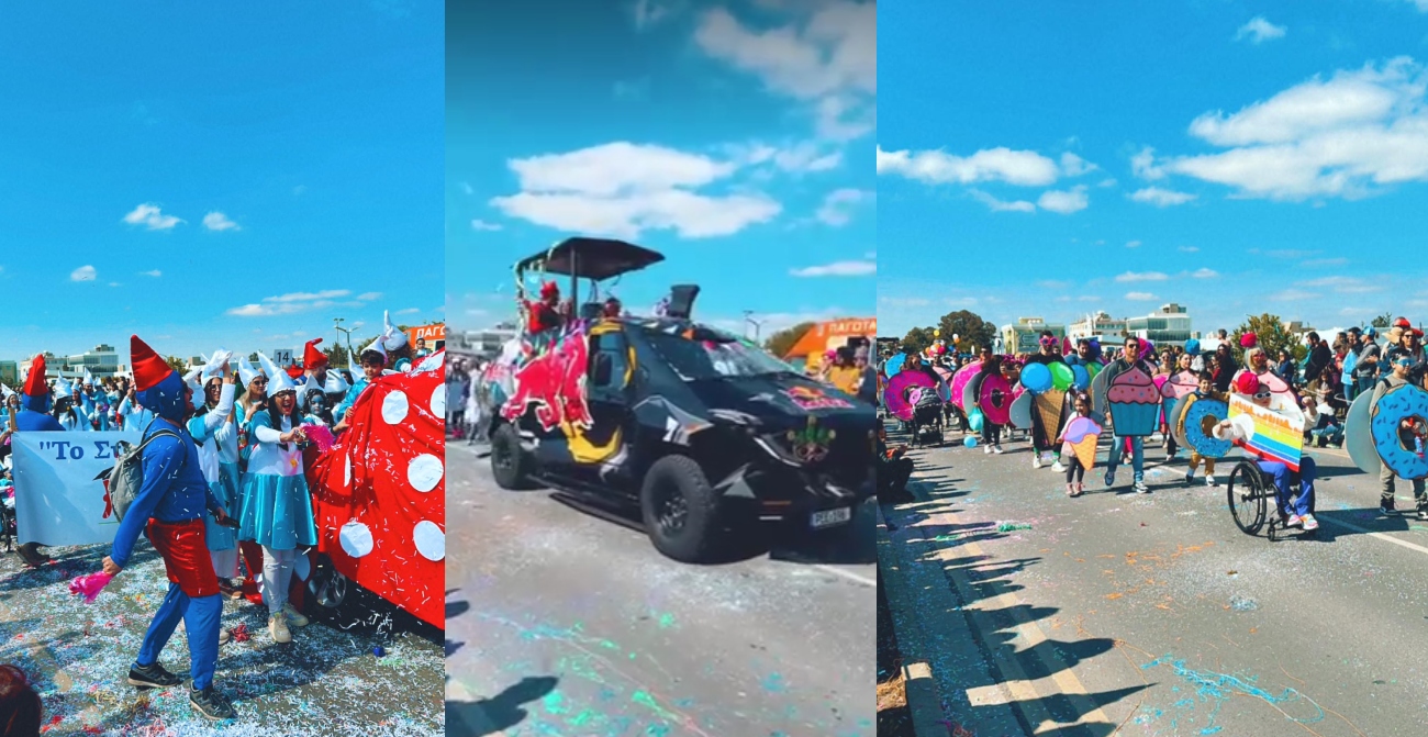 Ξέφρενο γλέντι στην καρναβαλίστικη παρέλαση στην Αγλαντζιά - Δείτε βίντεο 