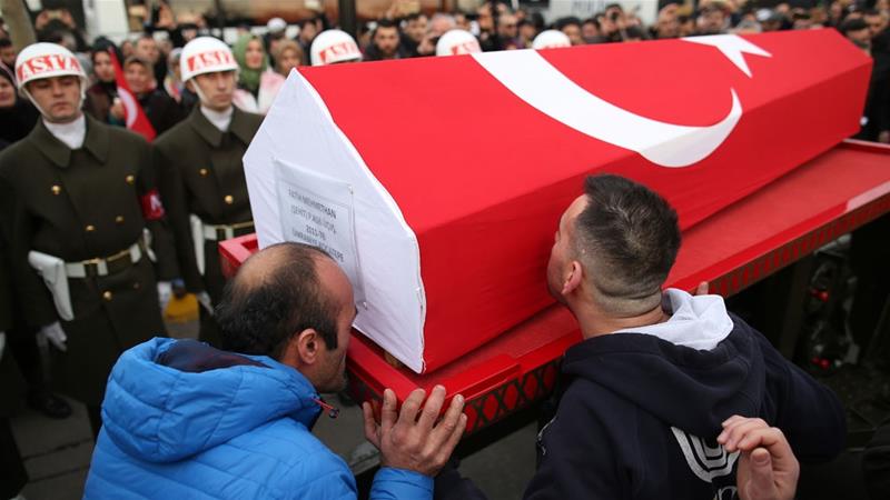 ΤΟΥΡΚΙΑ: Βαρύ πένθος στη χώρα - Οκτώ Τούρκοι νεκροί στο Αφρίν