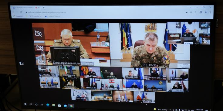 Συμμετοχή Αρχηγού ΕΦ σε τηλεδιάσκεψη Στρατιωτικής Επιτροπής ΕΕ για τη Στρατηγική Πυξίδα
