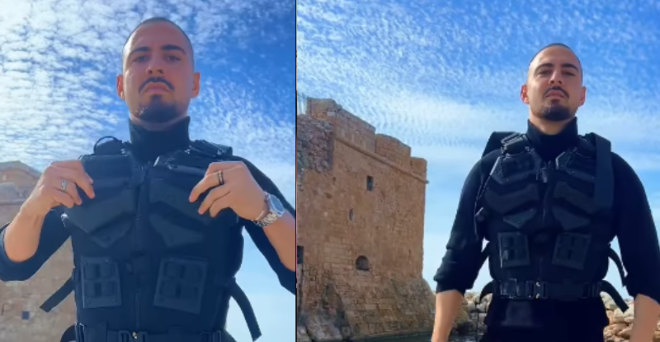 Απίστευτο: Υποψήφιος με το κόμμα του Φειδία έβαλε αλεξίσφαιρο γιλέκο και έκανε την πιο εκρηκτική ανακοίνωση - Δείτε το βίντεο