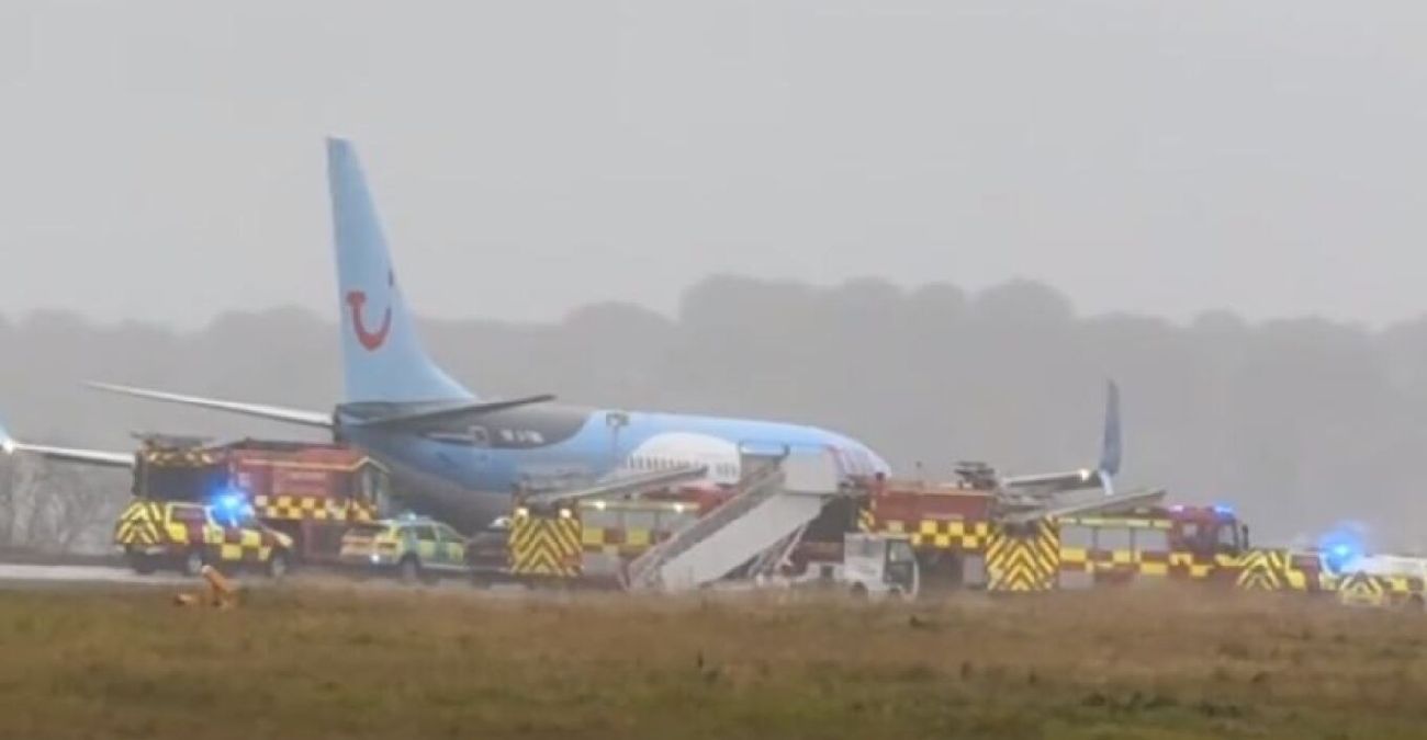 Αναστάτωση σε πτήση στη Βρετανία - Αεροσκάφος βγήκε εκτός διαδρόμου κατά την προσγείωση - Δείτε βίντεο